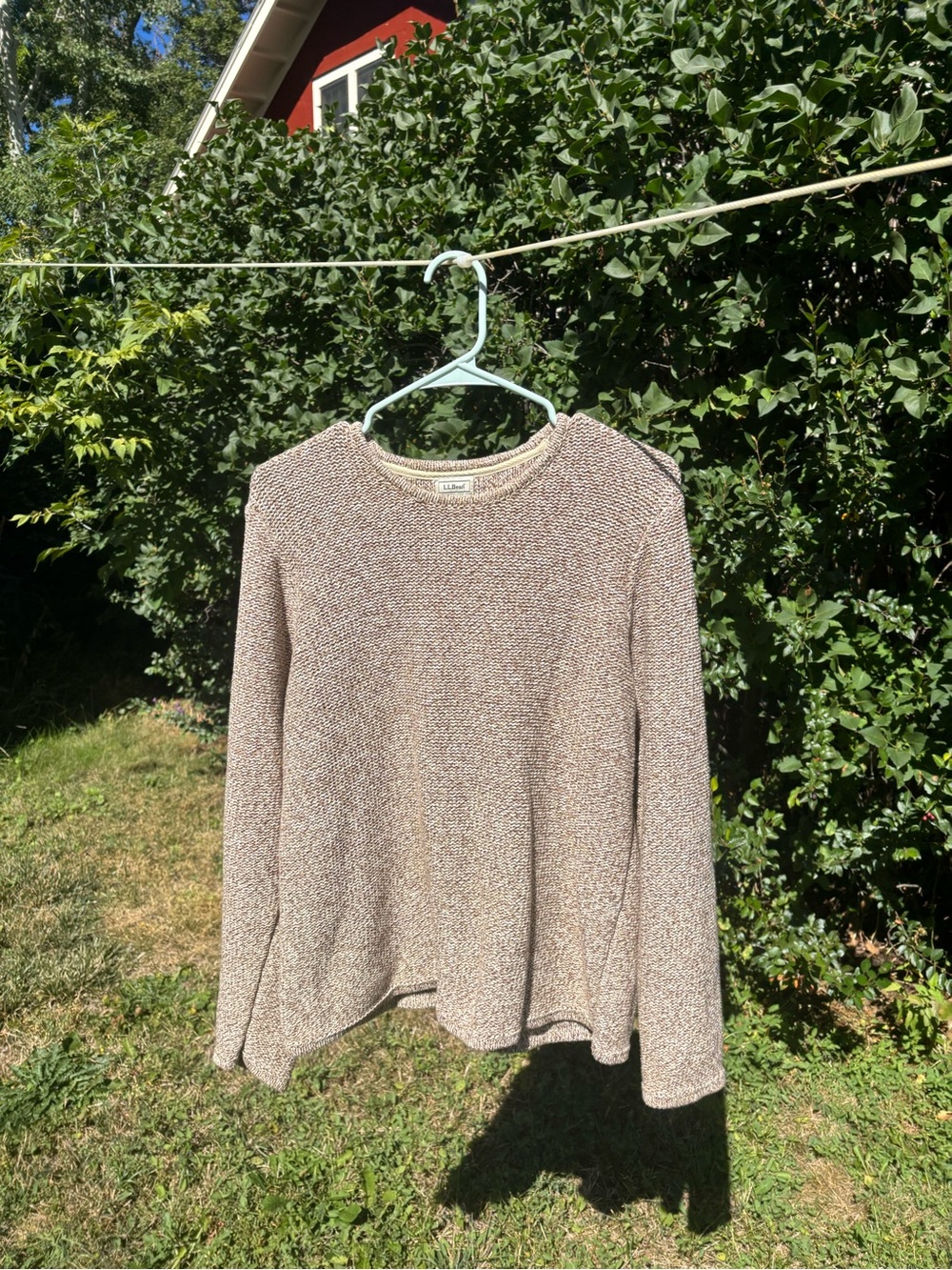 L.L. Bean Women's Beige Crewneck Sweater